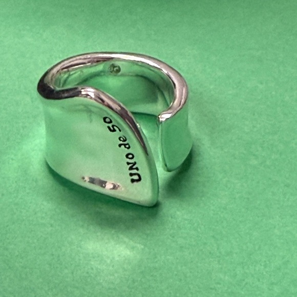 Uno de 50 18K silver-plated split ring - Picture 6 of 8